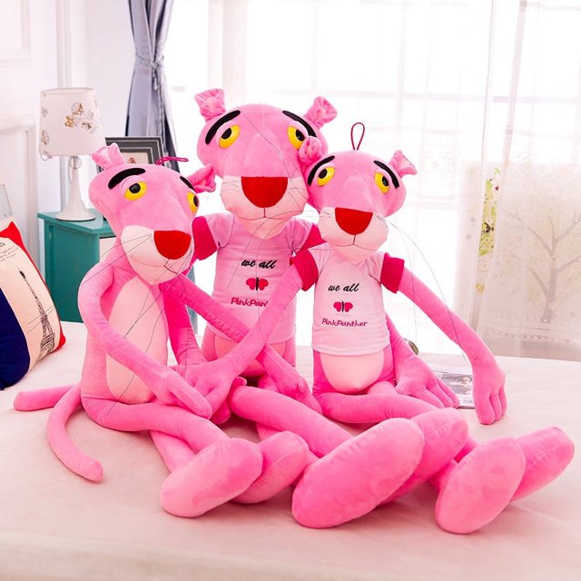 La mejor elección de juguete de peluche, muñecos de Pantera Rosa, muñecos de guepardo rellenos, muñecos de tigre de peluche, cojines de felpa para jugar a niños