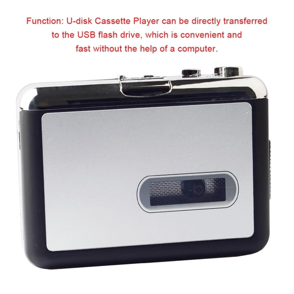 pitrice Professional U-disk Cassette Player Recorder Portable Tape with Earphones Exquisite Music Audio Players Flash Drive Adapter