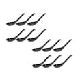 thumbnail image 1 of Oleegame 2PC Stainless Steel Cutlery Set Soup Spoons 6 Pack Japanese Spoons Creative Rice Spoons Chinese Asian Long Handled Restaurant Spoons Black, 1 of 4