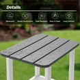 thumbnail image 3 of Aoodor Outdoor HDPE End Table Adirondack Side Table, Classic Modern Design, High-Quality, Easy Assembly, Muti-Purpose End Table for Patio, Garden, Lawn, 3 of 6