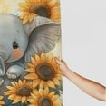 thumbnail image 3 of Autua Baby Elephant Sunflowers Butterfly Washable Shower Curtain with Hooks - Chic Modern Bathroom Decor 69"x72, 3 of 7