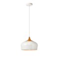 thumbnail image 3 of Living District Nora 1 Light Aluminum Pendant in White & Natural Wood, 3 of 3