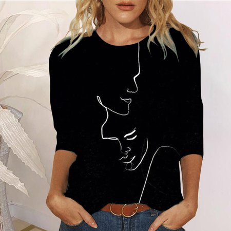 

Gubotare Valentine s Day Long Sleeve Tee Shirts For Women Women s Crewneck Shirts Causal Long Sleeve Slim Fit Underscrub Winter Basic Tee Tops H S