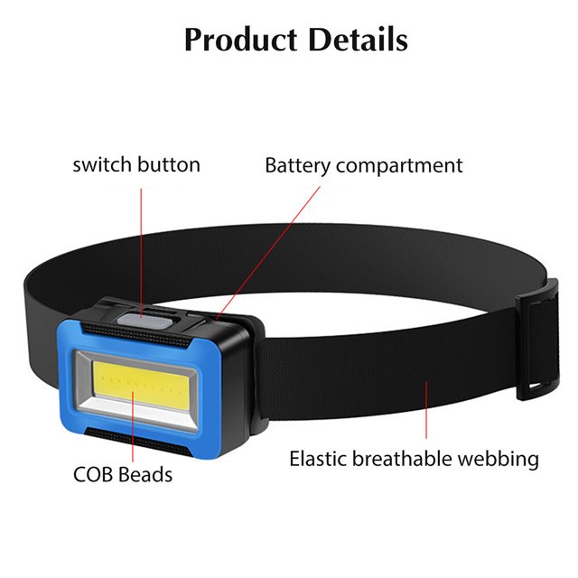 pitrice USB Charging Red Warning Light Camping Induction Headlamp Waterproof Night Fishing