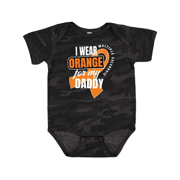 Inktastic I Wear Orange for My Daddy Multiple Sclerosis Awareness Boys or Girls Baby Bodysuit