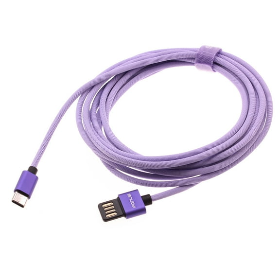 Purple 10ft USB-C Cable for Google Pixel 5a 5G Phone - Extra Long Fast Charger Power Cord Type-C Sync Wire Q1G