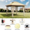 thumbnail image 3 of M optimized 12'x12' Pop Up Canopy Gazebo Tent with Mosquito Netting, Outdoor Canopy Tent with Wheeled Bag & Height Adjustable, Pop Up Canopy for Patio Garden Backyard Lawn Deck, 3 of 9
