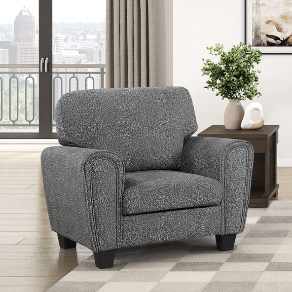 OakvillePark Nyra Chenille Chair, Dark Gray