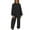 Black, variant on Borniu 2 Piece Outfits for Women, Round Neck Long Sleeve Sweatshirt Loose Pants Set for Women