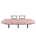 thumbnail image 3 of Watercolor Futon Couch, Pastel Tones Swirling Blossoming Petals and Leaves, Daybed with Metal Frame Upholstered Sofa for Living Dorm, Loveseat, Coral Peach, by Ambesonne, 3 of 4