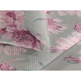 thumbnail image 3 of Ambesonne Nature Quilted Bedspread Set 3 Pcs, Garden Look Art Flower Print, King, Jade Green and Rose, 3 of 4