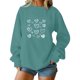 thumbnail image 4 of Xuyuer Valentine's Day Heart Print - Women's Loose Round Neck Long Sleeve Top for Casual Lover Themed Outfits, Cozy Seasonal Wear, Couple Matching Style & Romantic Gift Holiday Apparell, 4 of 5