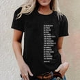 thumbnail image 2 of VNKIDY Women's T-Shirt Letter Graphic Short Sleeve Tees Crewneck Casual Soft Lightweight Top For Daily Outdoor Wear Classic Top, 2 of 4