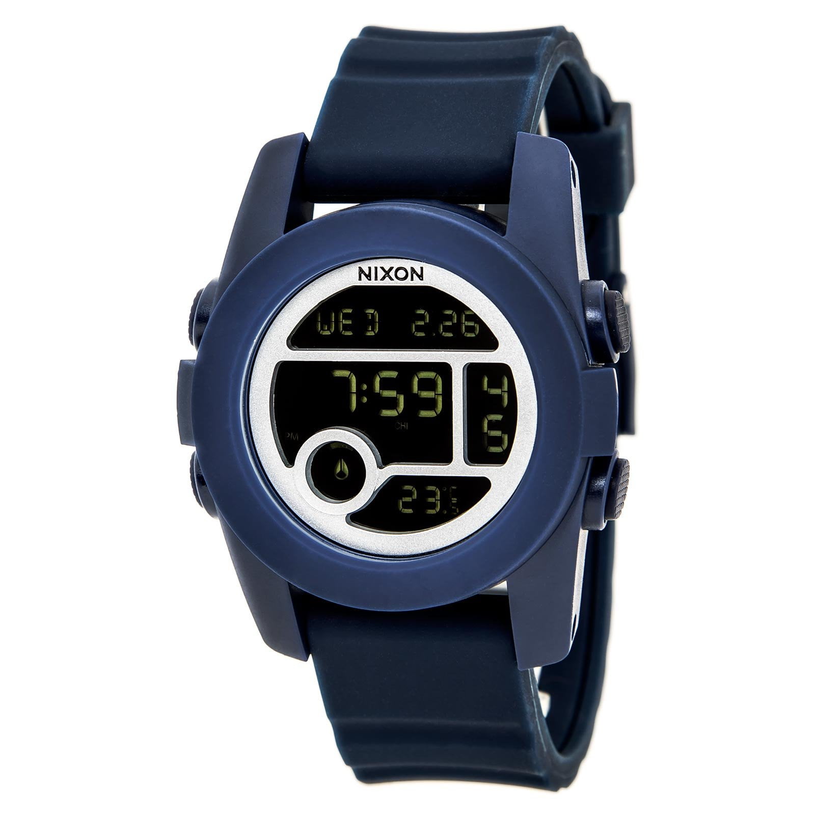 Nixon Men's A490307 The Unit 40 Black Digital Dial Navy Blue