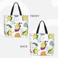 thumbnail image 2 of Wukai Orange Green Avocado Print Reusable Grocery Bag Shopping Bags with Zipper Shoulder Shopping Handle Bag Suitable for Outdoor Convenient Daily Bag, 2 of 8