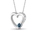 thumbnail image 3 of True Love Blue Diamond Accent Sterling Silver Heart Pendant, 3 of 4
