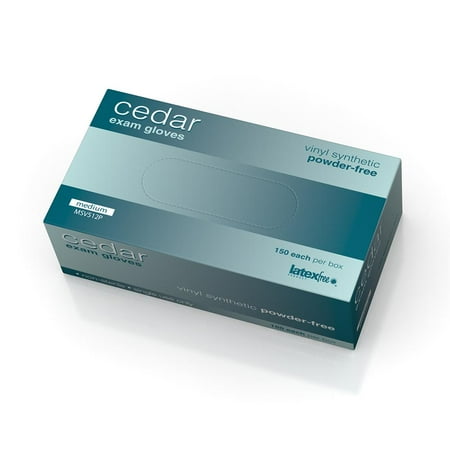 Cedar Vinyl Synthetic Exam Gloves - MSV512P