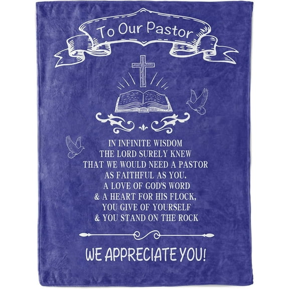 Unique Pastor Appreciation Gifts Blanket for Men, Throw Blanket Gifts for Pastor Men for Pastor Appreciation Day Gift
