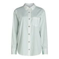 thumbnail image 4 of Time and Tru Women's Embellished Shirt with Long Sleeves, S-XXXL, 4 of 4