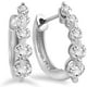 1ct Boucles d'Oreilles Diamant Cerceaux Femmes 14K Or Blanc – image 1 sur 3
