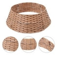 thumbnail image 1 of Minkissy 1Pcs Tree Skirt Plastic Circular Fence Light Brown 65.00X65.00X21.00In Tree Decoration, 1 of 8
