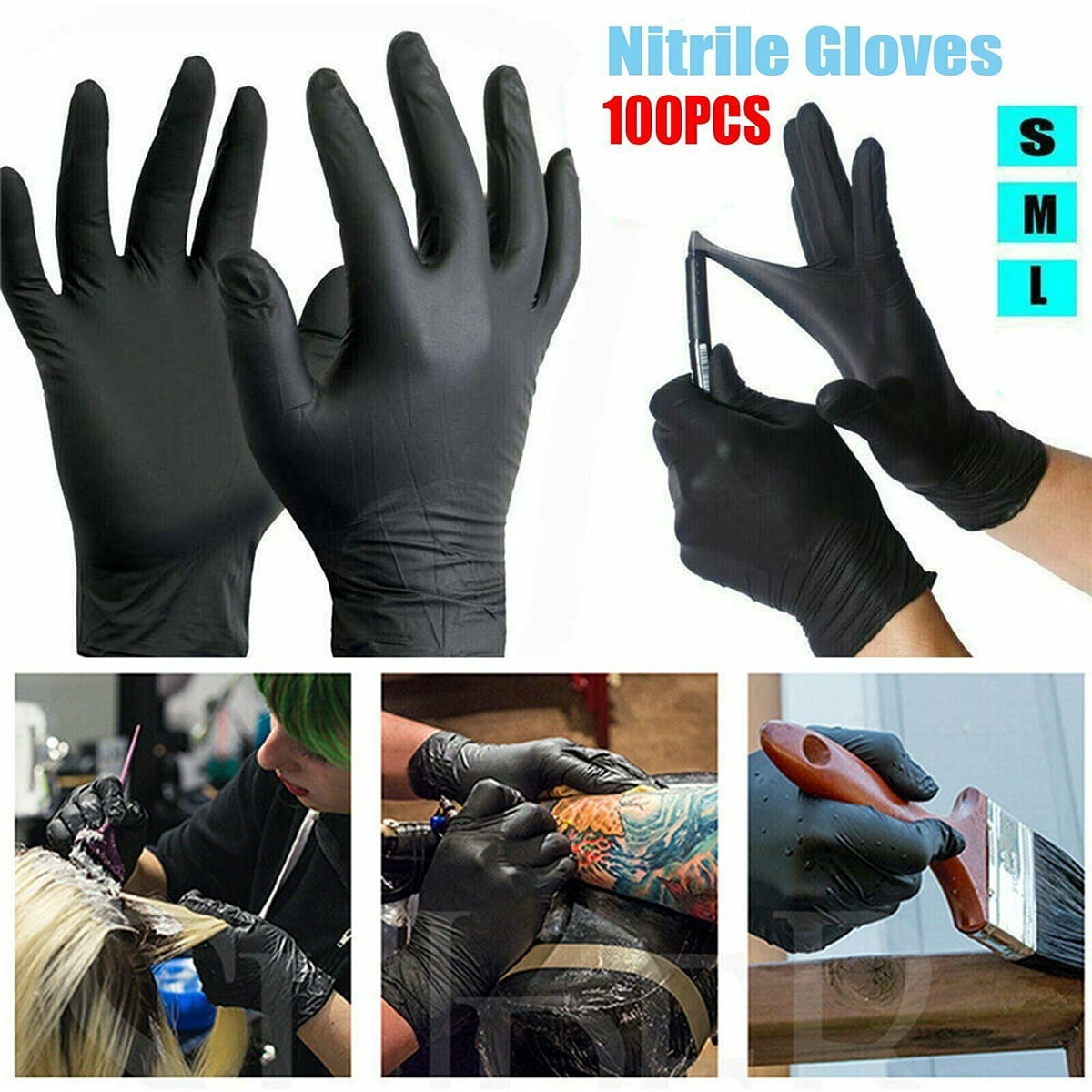 MultiPurpose Clean Ones 100 Pcs Disposable Gloves Nitrile Powder Free
