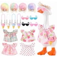 thumbnail image 2 of 4 Pcs Desk Goose Outfits,7 Inch Desk Goose Clothes Accessories Include Clothes Hat & Tote Accessories Four of Each,12 Pieces of Accessories Match Freely, 2 of 7