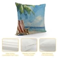 thumbnail image 4 of Nawypu Summer Decor Pillow Covers Hello Sunshine Beach Vibes Throw Pillow Case Holiday Beach Decorative Cushion Case for Outdoor Activity Sofa Home Farmhouse Couch Office White, 4 of 5