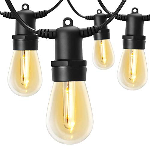 48Ft String Lights Outdoor Warm Soft Retro Decorative Lamp for Patio Vintage US 