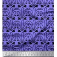thumbnail image 1 of Soimoi Purple Cotton Duck Fabric Tendril & Abstract Print Sewing Fabric Yard 42 Inch Wide, 1 of 3
