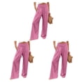 thumbnail image 2 of Sonducket Mujer verano primavera pantalones bolsillos Color sólido largo suelto Casual pierna ancha estirable Vintage Streetwear rosa XXL Type1 NO1, 2 of 6