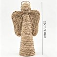 thumbnail image 2 of Vallivelle Handwoven Water Hyacinth Angel Christmas Decor - 9.8" Woven Rattan Angel Religious Tabletop Figurine for Nativity Scene, Mantel, Shelf and Farmhouse Christmas Decorations Indoor Display A, 2 of 5