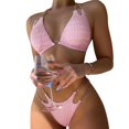 thumbnail image 2 of Bikini Ring Swimsuit, Women Ring Bikini Linked Chain Slim Fit  For Beach Party ANGGREK Rosa L, 2 of 6