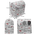 thumbnail image 4 of Romantic Stand Mixer Cover, I Love You Words Hearts Romance Couple Valentine Plain Backdrop, Kitchen Appliance Organizer Bag Cover with Pockets, 5 Quarts, Vermilion Black White, by Ambesonne, 4 of 4