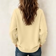 thumbnail image 4 of Women's Casual Long Sleeve Pullover Sweatshirt Solid Color Crew Neck Loose Fit Basic Oversized Hoodie Fall Winter Clothes Fleece Lined Cozy Comfortable Top, 4 of 7