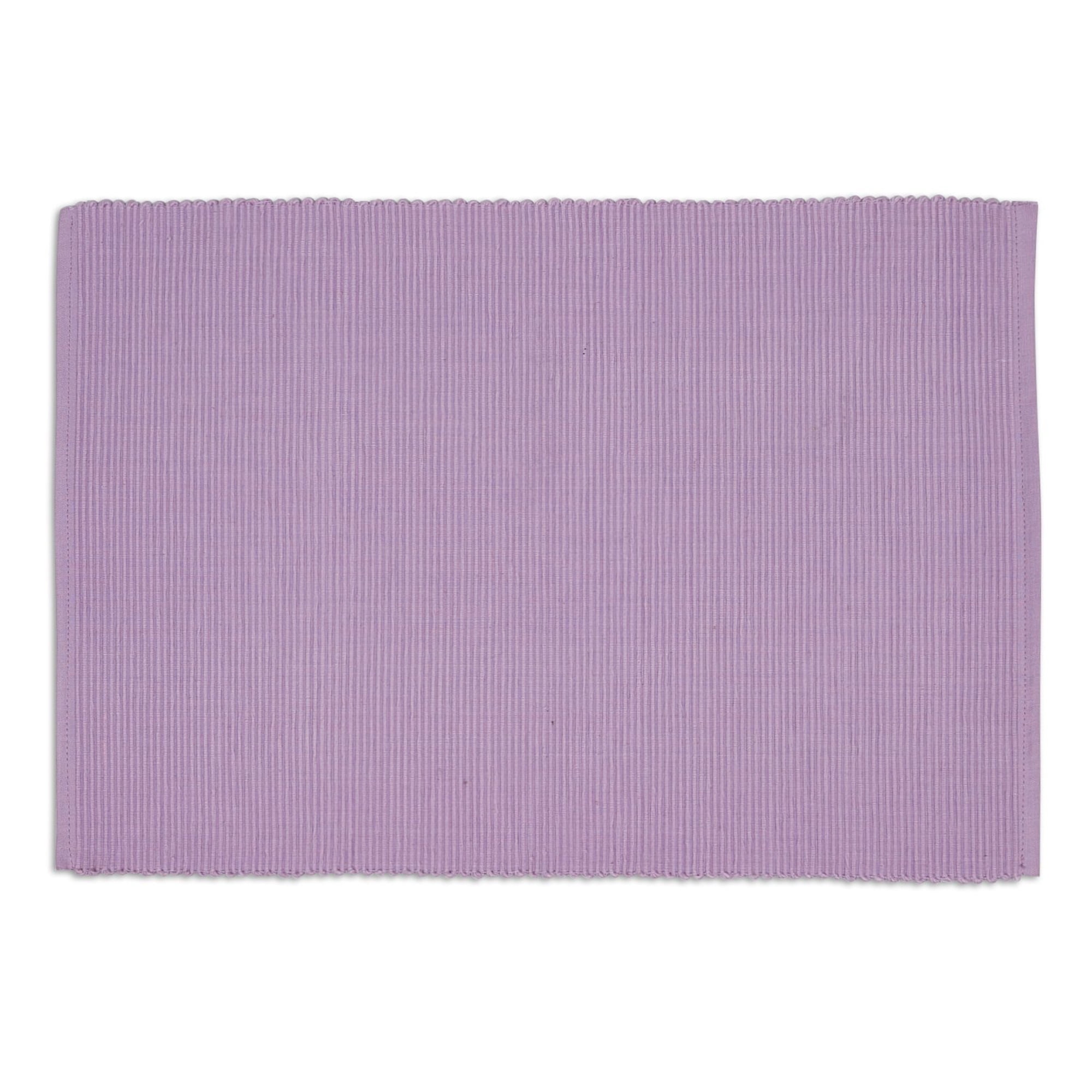 Set of 6 Pansy Purple Rectangular Solid Placemats 19"