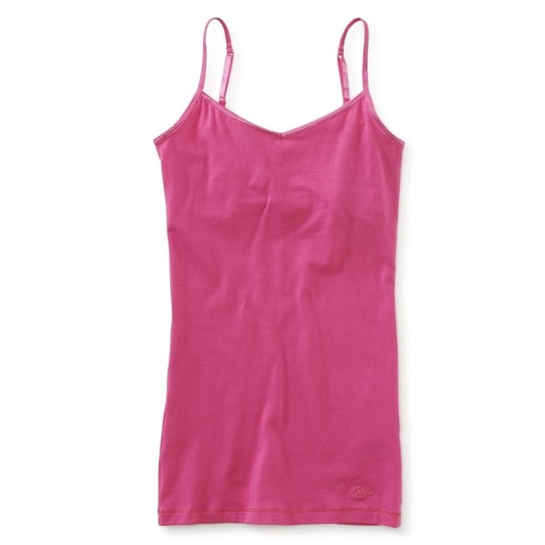 Aeropostale Solid Favorite Cami Tank Top para mujer, rosa, grande Aeropostale Cami