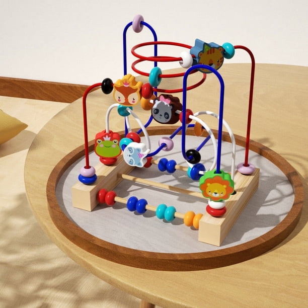 Juguetes de piscina, juguetes para bebés, juguetes para niños pequeños, rompecabezas de cuentas de dinosaurio para niños, juego de bloques de construcción para la primera infancia, ejercicio de coordi