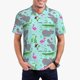 thumbnail image 1 of Balery Hippo With Flamingos And Crocodiles Camisa Polo de Hombre con Estampado, de Manga Corta y Tejido Medio, Camisa Tipo Golf Polo-Large, 1 of 6