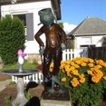 thumbnail image 2 of Nifao Frog With Cigar Plays Golf Bronze Statue – Garden Outdoor Decor Sculpture, 24"L x 15"W x 64"H, 2 of 12