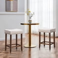 thumbnail image 2 of Giantex Wood Saddle Stools, Dining Chair w/Upholstered Cushion for Kitchen, Pub, 2 of 6