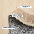 thumbnail image 3 of Hasoo 10' x 13' Jute Color Scalloped Washable Neutral Area Rug for Living Room Modern Geometric Accent Throw Carpet for Bedroom Non-Slip Floor Cover Room Home Decor, 3 of 7