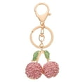 thumbnail image 4 of Clispeed cherry keychain pendant pink zinc alloy 1Pcs fruit keychain for women and girls, 4 of 8