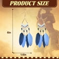 thumbnail image 2 of DESIGNICE 2Pairs Western Earrings,Alloy Cowgirl Earrings,Inlay Detail Western Jewelry for Women,6"X1.6",Style4, 2 of 7