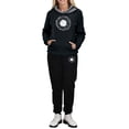 thumbnail image 4 of Sets for Women Clothing Two Piece Long Sleeve Hooded Tops Pants Jogger Hoodie Sweatsuit Casual Graphic Sweatshirt Sweatpant Suit (Black M), 4 of 6