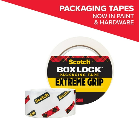 Scotch Box Lock Shipping Tape Refill, Clear, 1.88 in. x 54.6 yd., 1 Roll