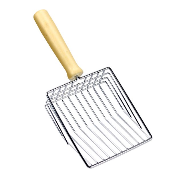 Metal Litter Scoop, Stainless Steel Sand Substrate Shovel Fine Mesh