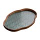 thumbnail image 1 of Bandeja de cristal con forma de flor de begonia Bandeja con forma de flor de begonia Bandeja de almacenamiento para platos de té para mesa de café Azul, 1 of 9