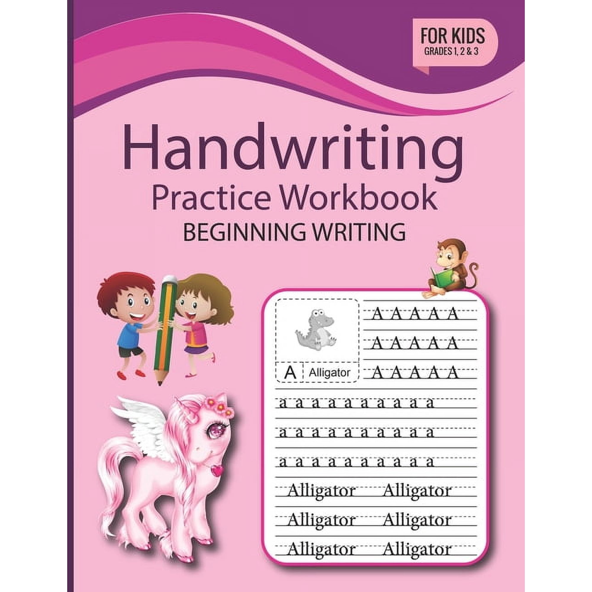 Handwriting Practice Workbook : Cute Unicorn Alphabet Handwriting Practice workbook for Kids ( Kindergarten & Preschool ) / Easy way to learn Alphabet / Tracing workbook for preschoolers (Paperback)