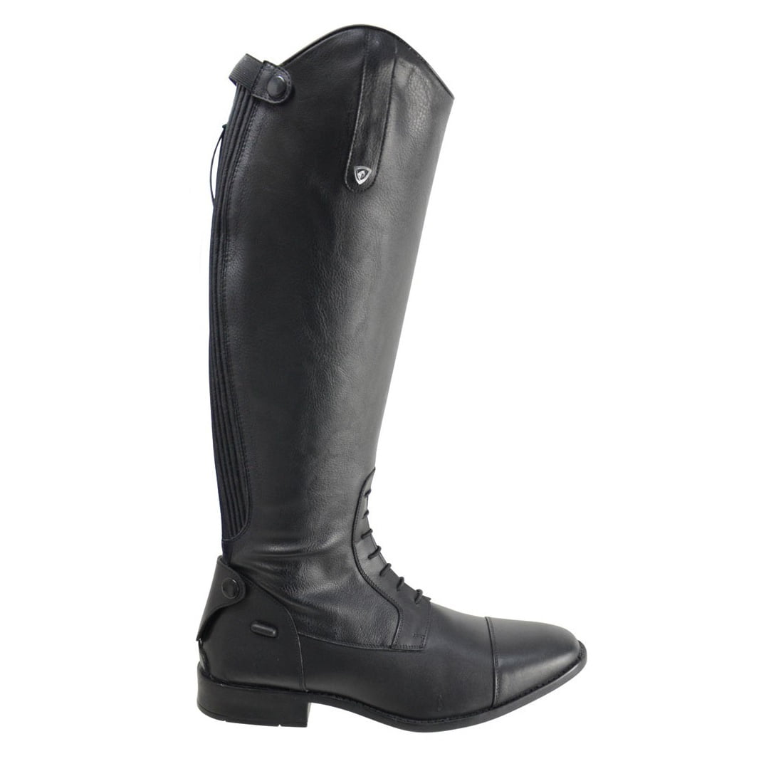 Brogini COMO V2 Long Tall Laced Leather Strech Riding Boots Black UK 6 